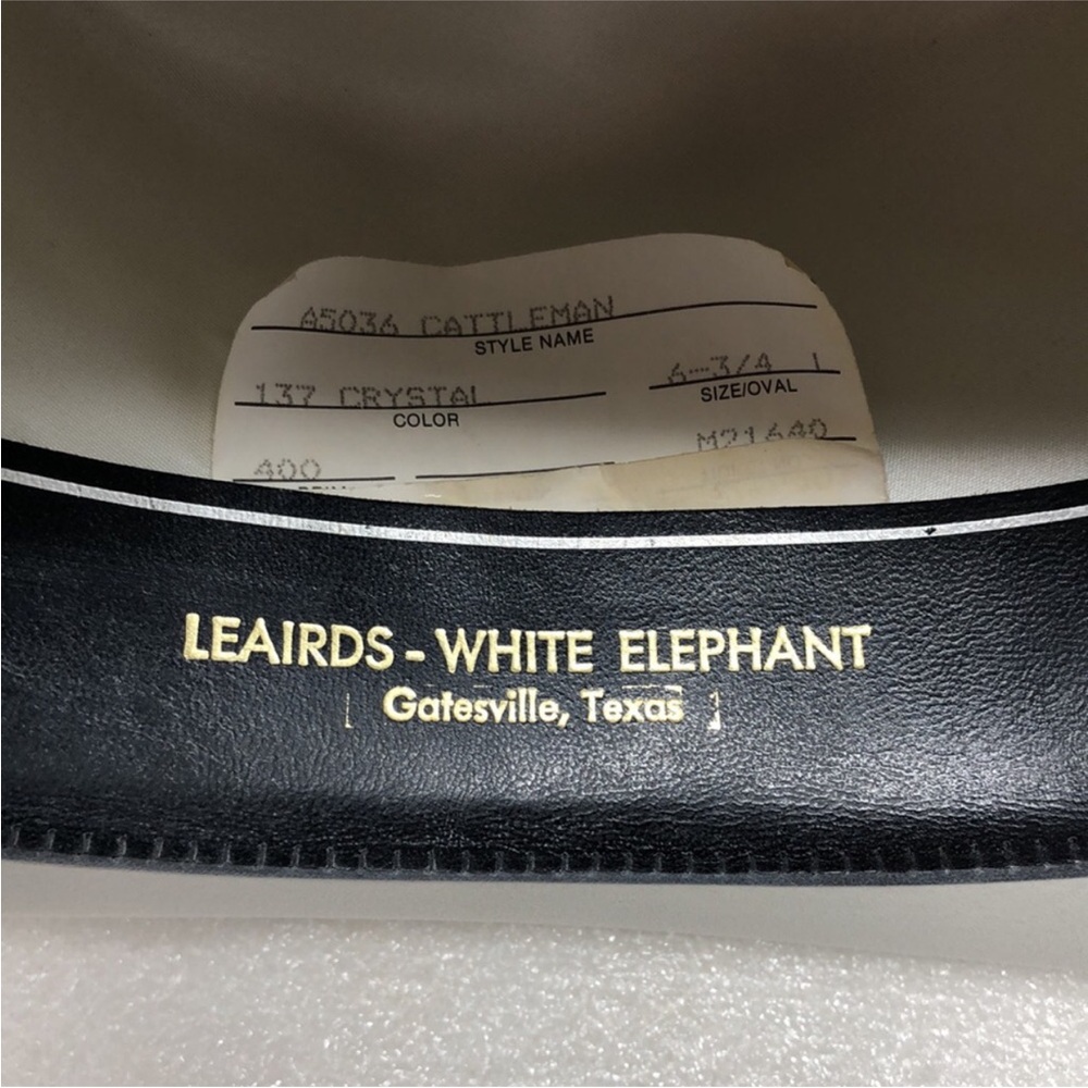 Resistol Hat 5X Beaver Cattleman Cowboy Gray Long Oval Size 6 3/4 Leairds - Picture 10 of 16
